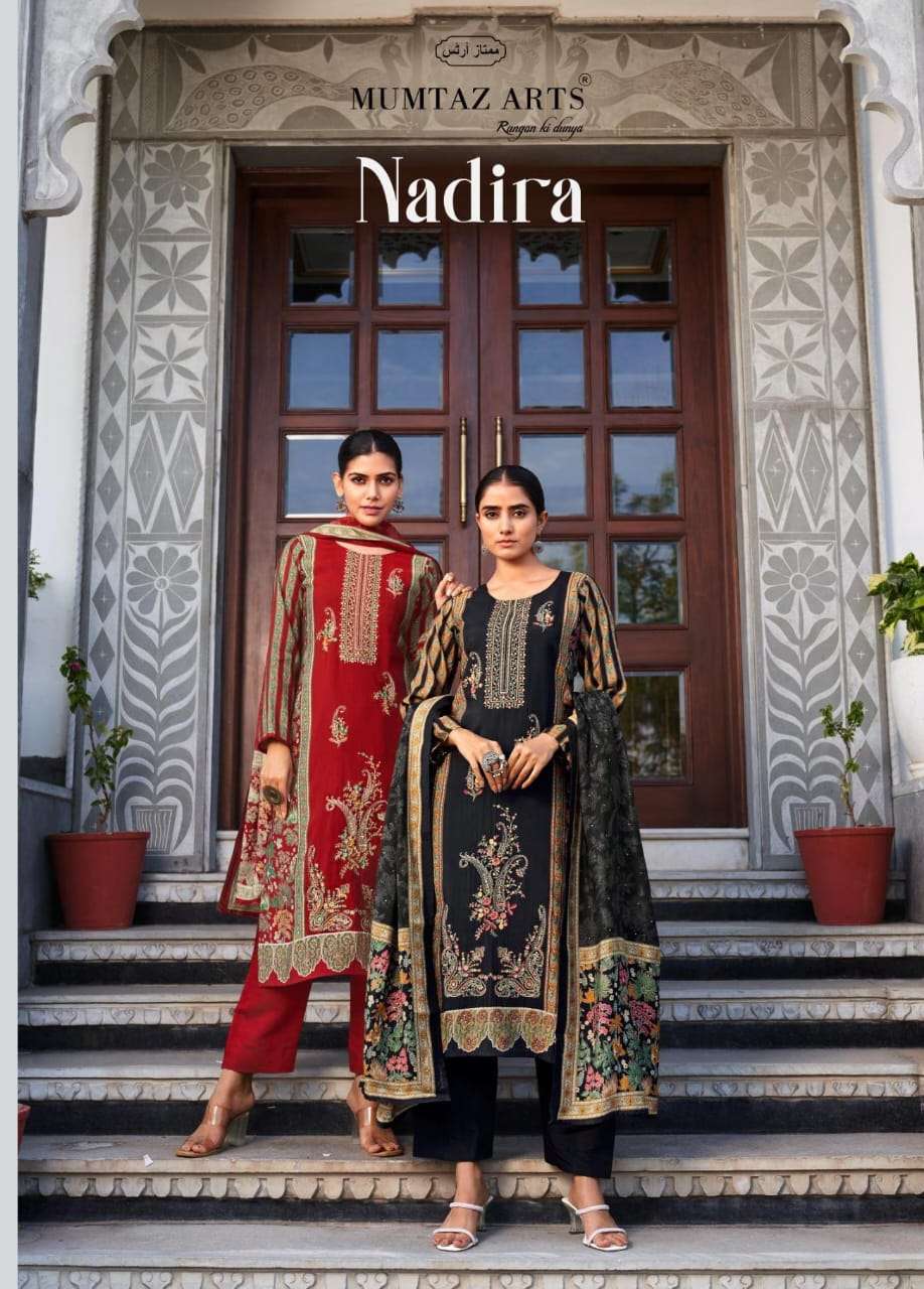nadira by mumtaz arts 1901-1904 series modal silk salwar kameez wholesaler surat