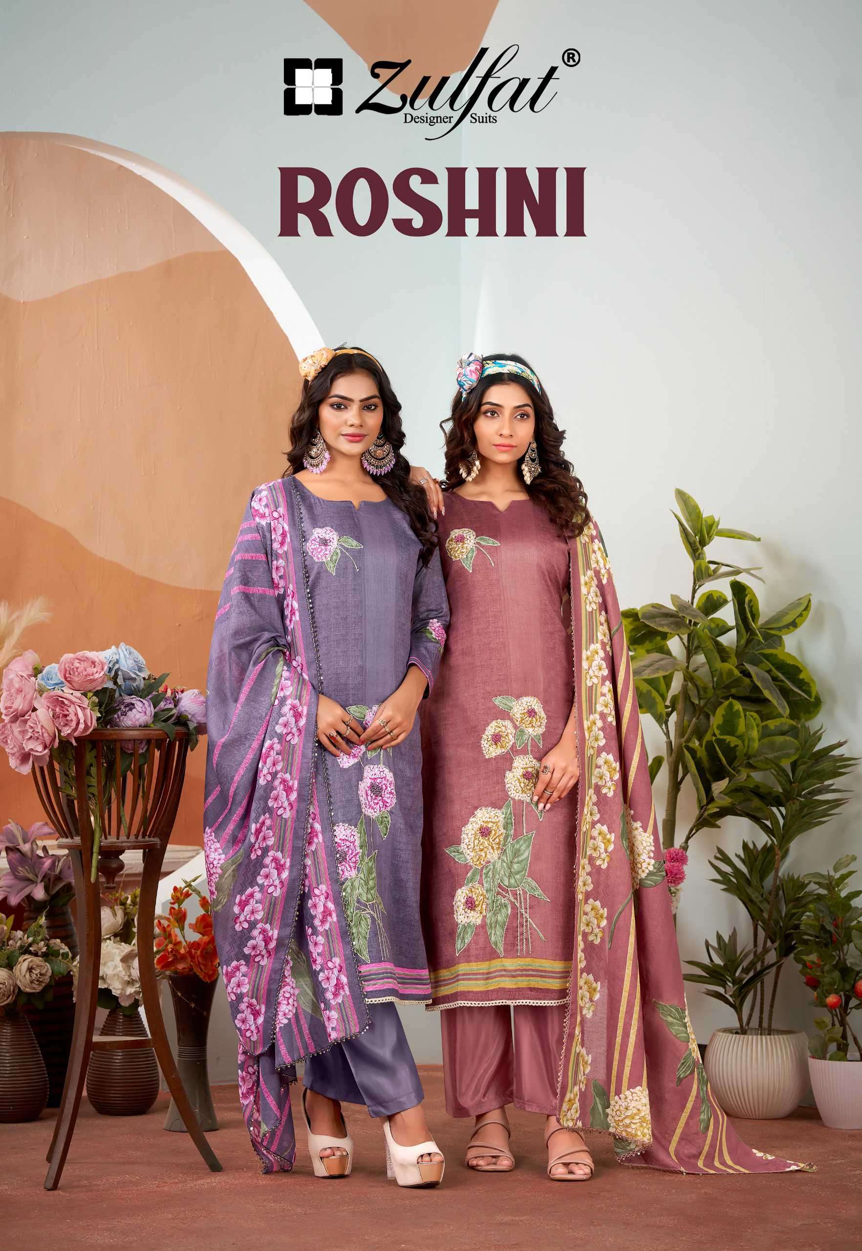 roshni by zulfat designer suit excusive designer heavy handwork party wear suit supplier 