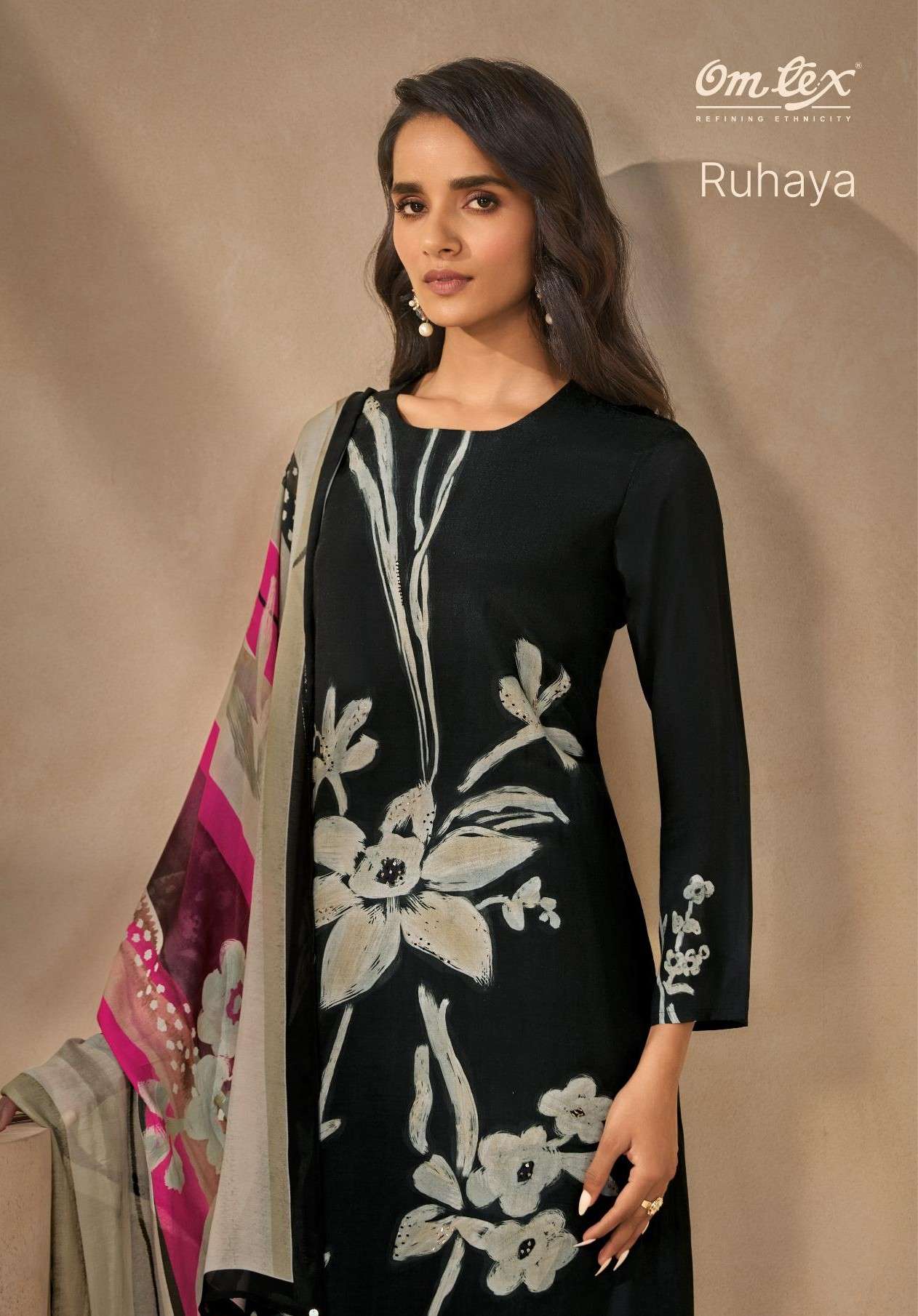 ruhaya  by omtex pakiza silk sigital printed salwar kameez wholesaler surat
