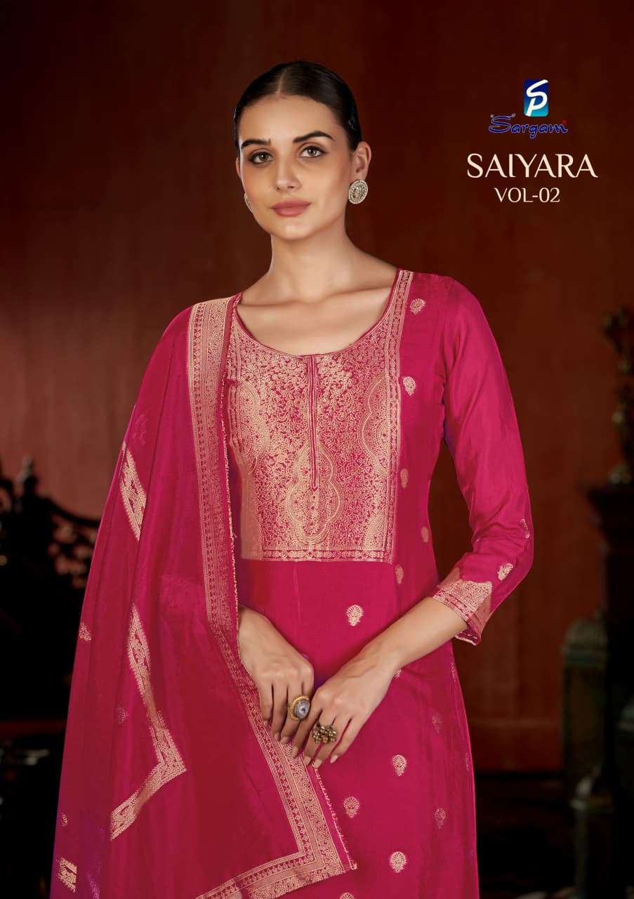 saiyara vol-2 by sargam prints 2716 colors banglory silk designer salwar kameez wholesale price surat