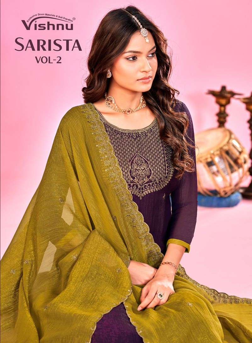 sarista vol-2 by vishnu 29001-29010 series silk salwar kameez wholesale price surat