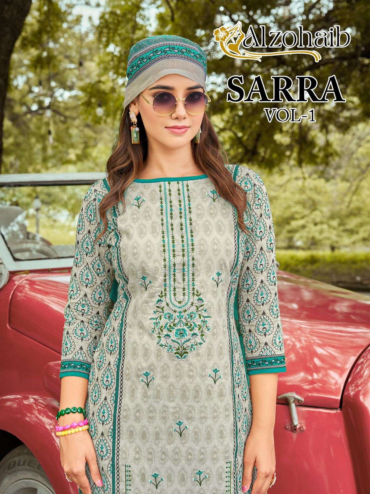 sarra vol-1 by al zohaib exclusive designer party wear cotton salwar suit wholesaler surat