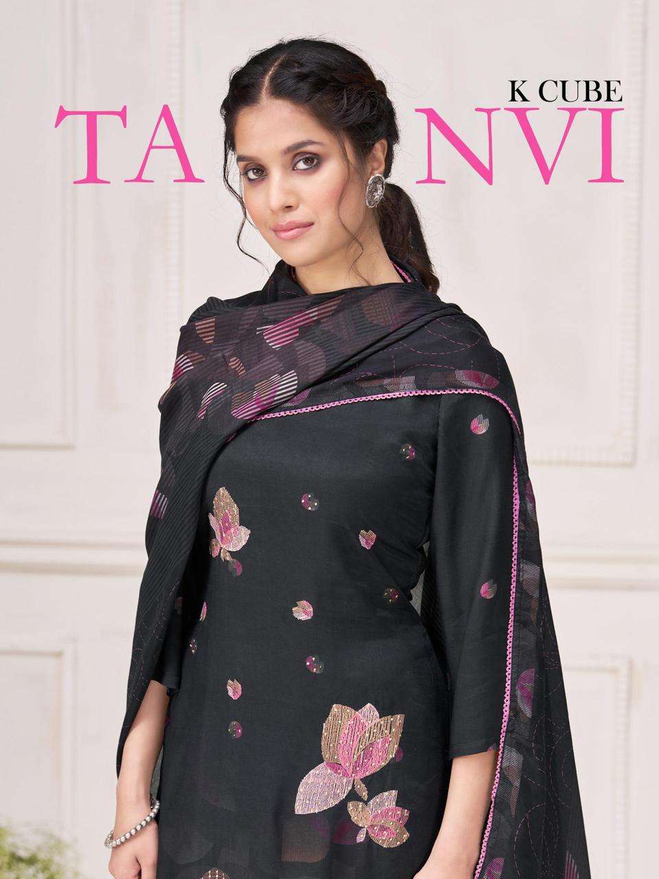 tanvi by k cube 1037 colors designer digital printed suit wholesaler surat