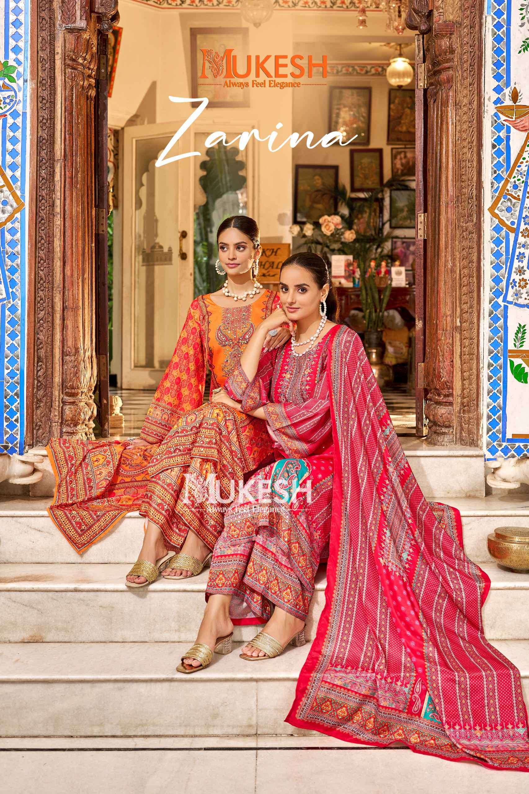 zarina by banwey colors latest designer party wear readymade plazo suit supplier 