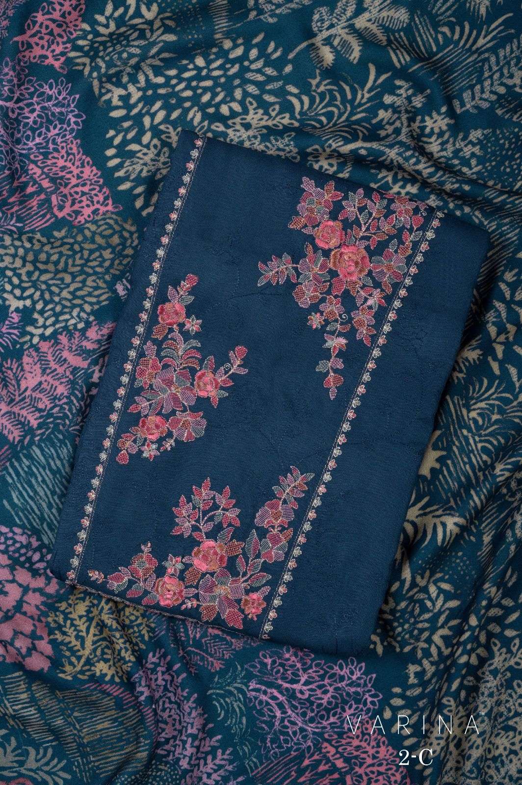 02 by omtex fancy embroidere dpashmina salwar kameez wholesale price surat