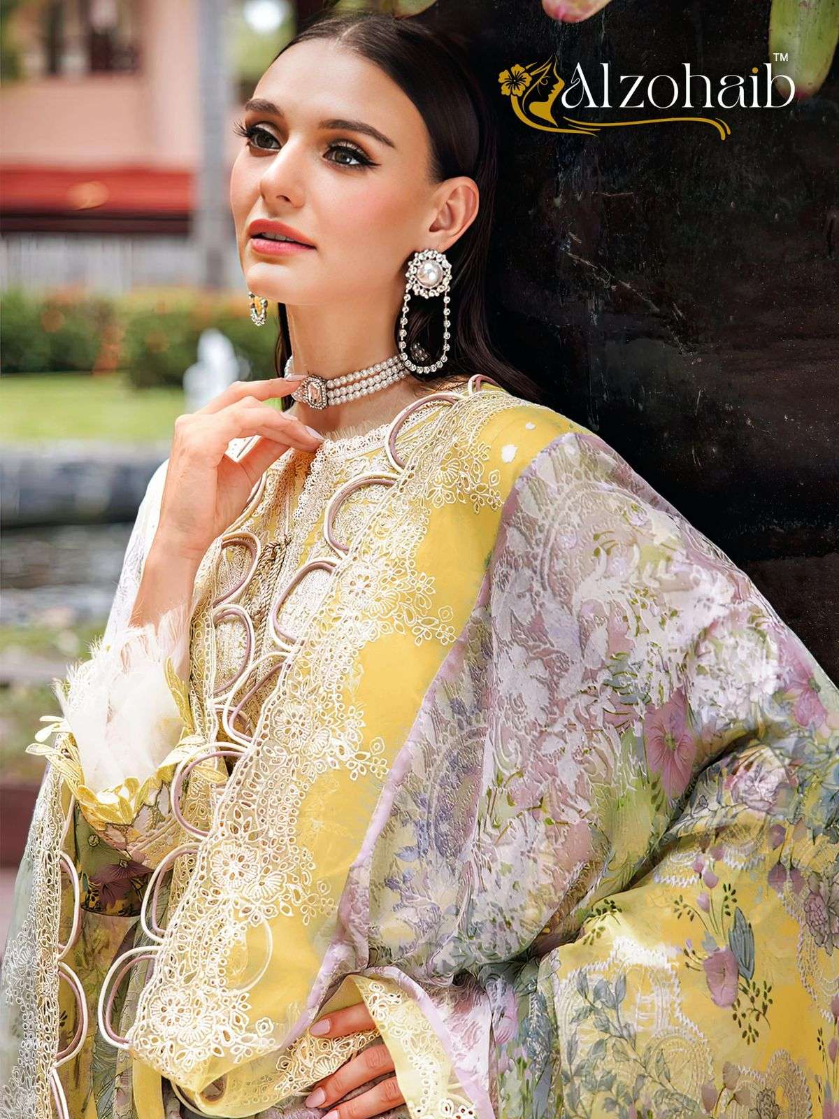 1117-1122 by al zohaib heavy embroidered cotton salwar kameez wholesale price surat