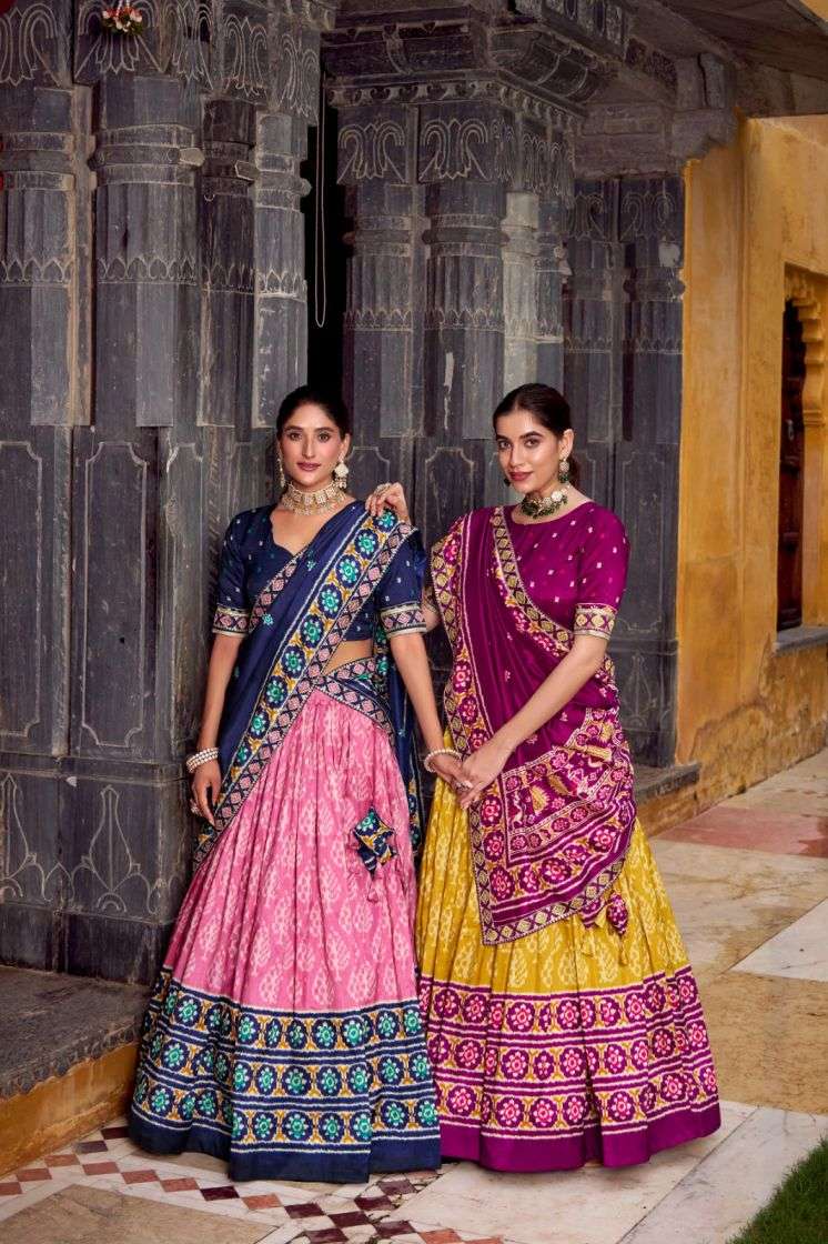 1246 by lnb latest designer wedding wear tusser silk lehenga wholesale price surat