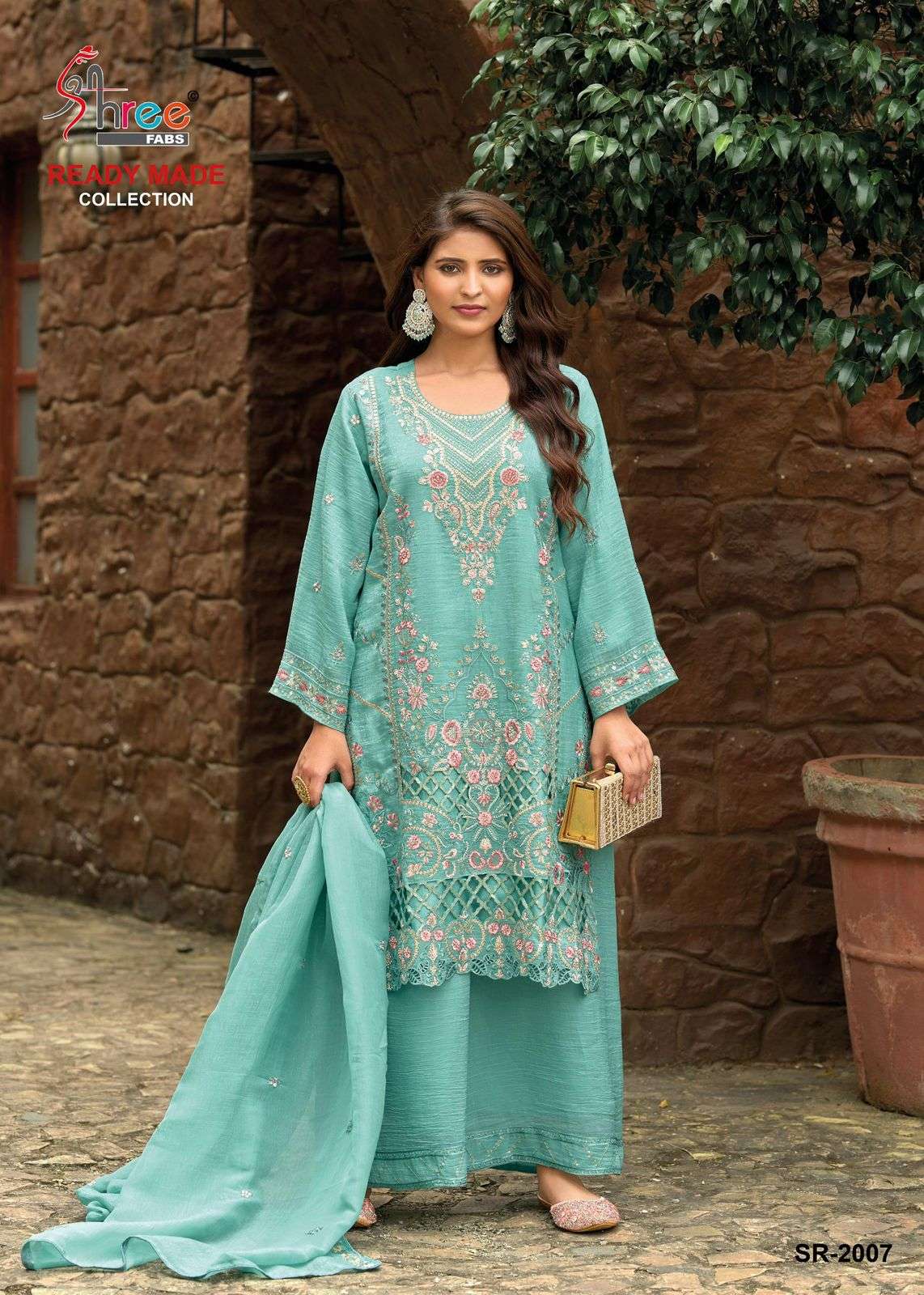 2007 by shree fabs colors fancy work designer readymade plazo suit wholesale price surat
