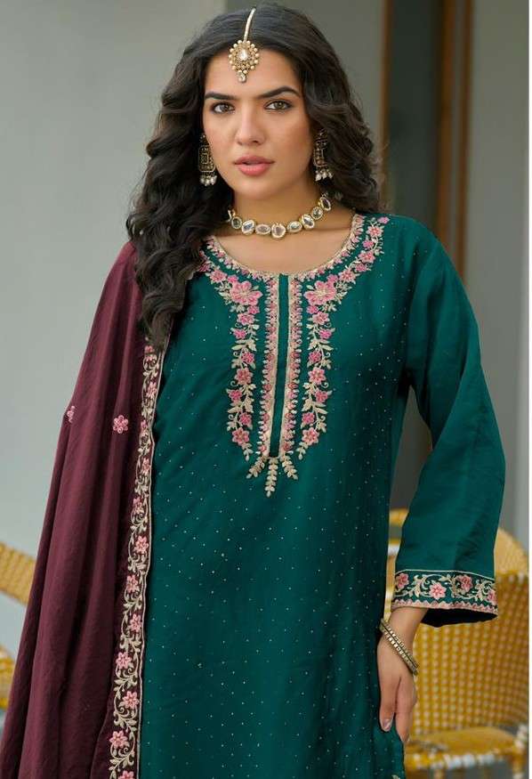 3141 by deepsy suit colors heavy embroidered designer satin readymade suit wholesale price surat