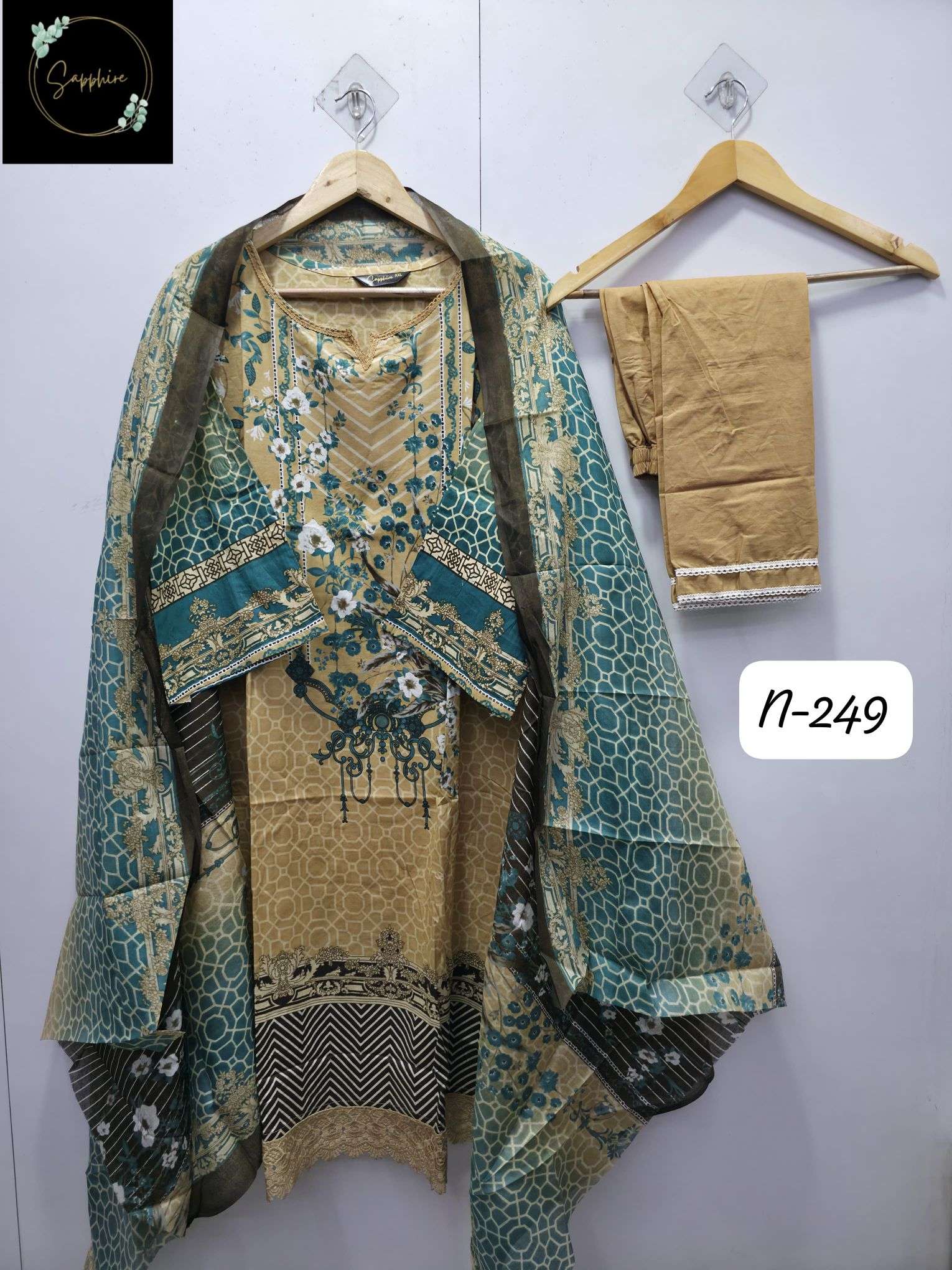 agha noorain-249 by sapphire exclusive designer readymade lawn salwar kameez wholesale price surat