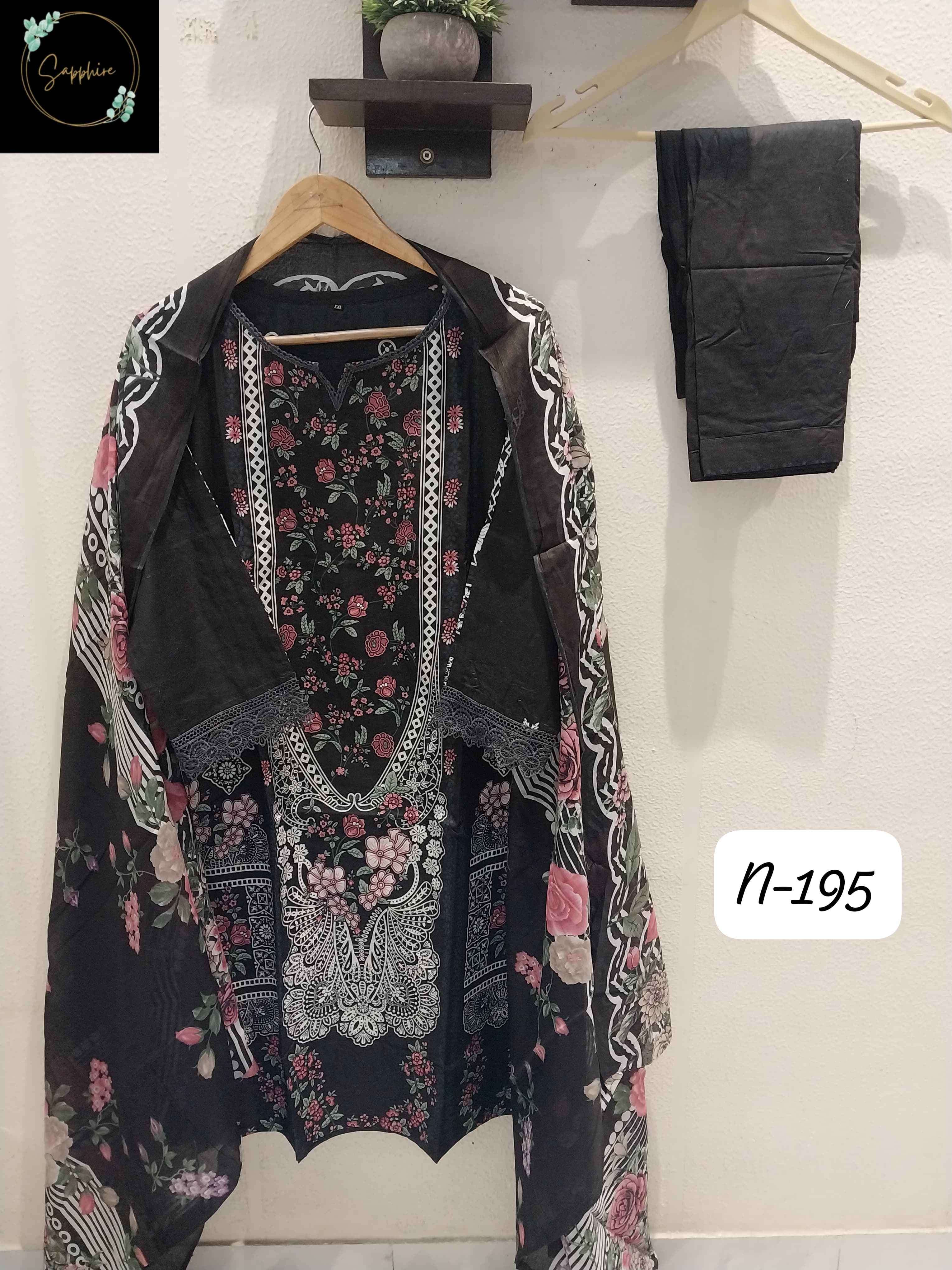 agha noorain vol-195 by sapphire exclusive designer lawn readymade suit wholesale price surat