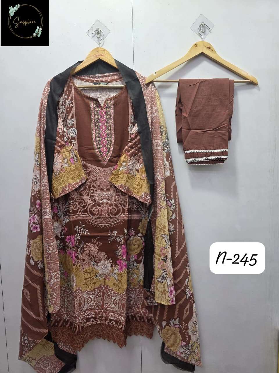  agha noorain vol-245 by sapphire lawn designer readymade salwar suit wholeslae price surat