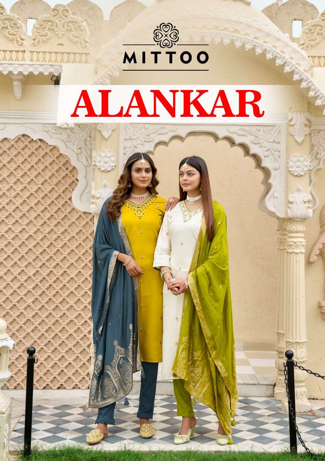 alankar by mittoo 1001-1006 series fancy handwork designer readynmade salwar kameez wholesale price surat