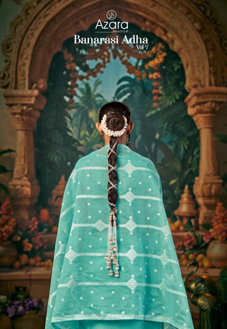 banarashi adah vol-7 by azara colors cotton jacquard designer salwar suit wholesale price surat