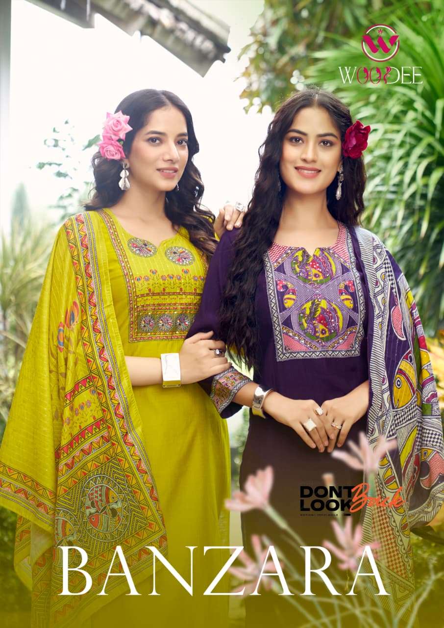 banzara by woodee 1001-1006 series exclusive designer vetican readymade salwar kameez wholesale price surat