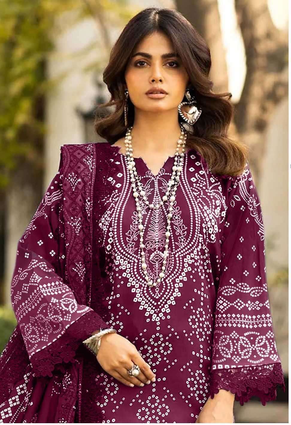 bin saheed vol-5 nx by aaliz print 3194-3199 series cotton pakistani suit wholesale price surat