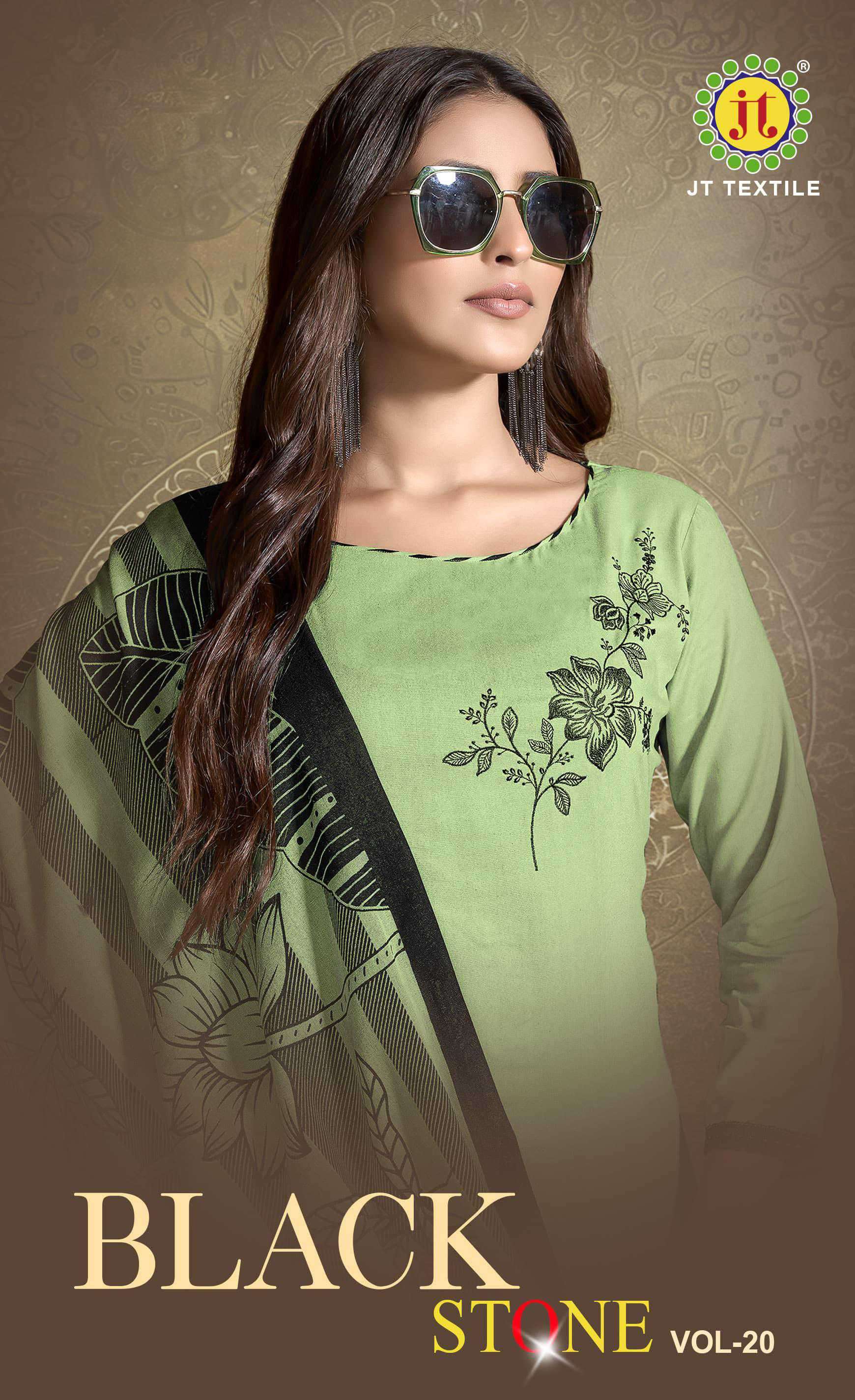 black stone vol-20 by jamtmal 20001-20005 series exclusive embroidered rayon salwar kameez wholesale price surat