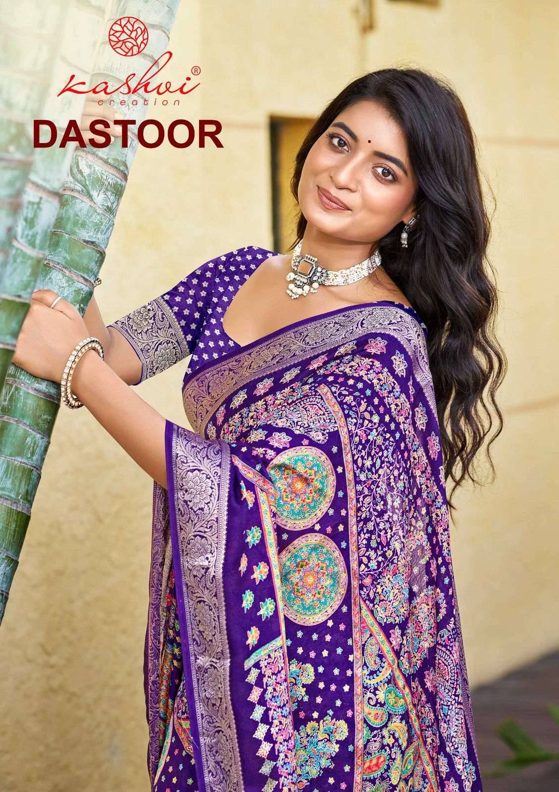 dastoor by kashvi 101-108 series viscose designer saree wholesale price surat