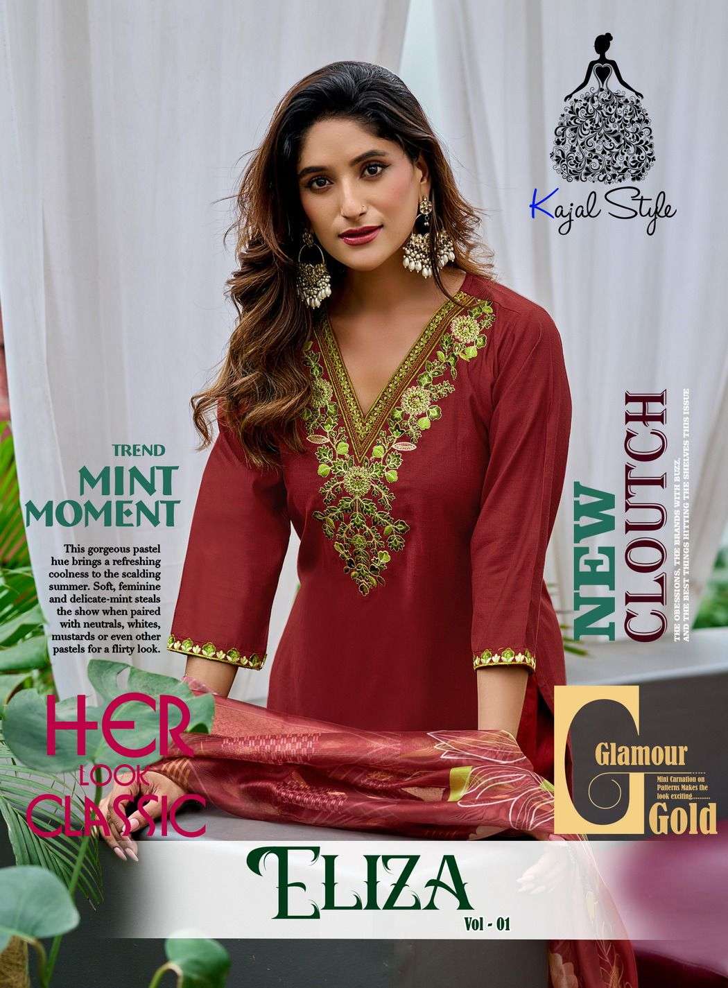 eliza vol-1 by kajal style 1001-1008 series vertican designer embroidered readymade kurti wholesale price surat