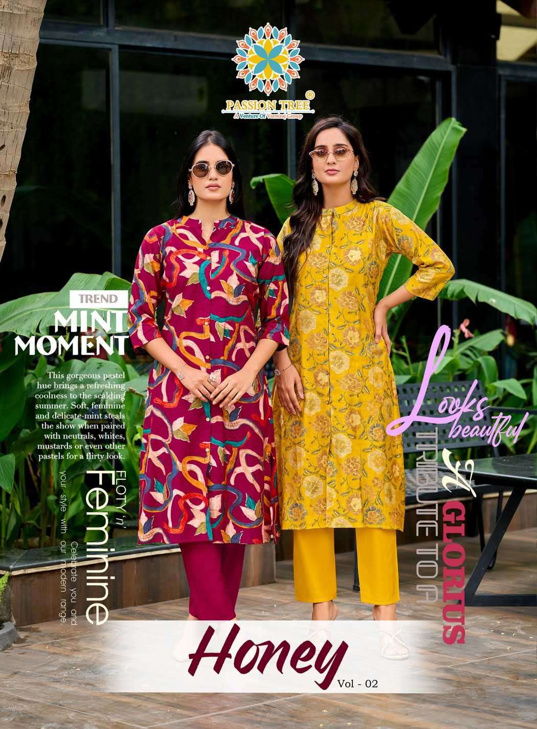 honey vol-2 by passion tree 2001-2006 series vertican printed readymade kuti wholesale price surat