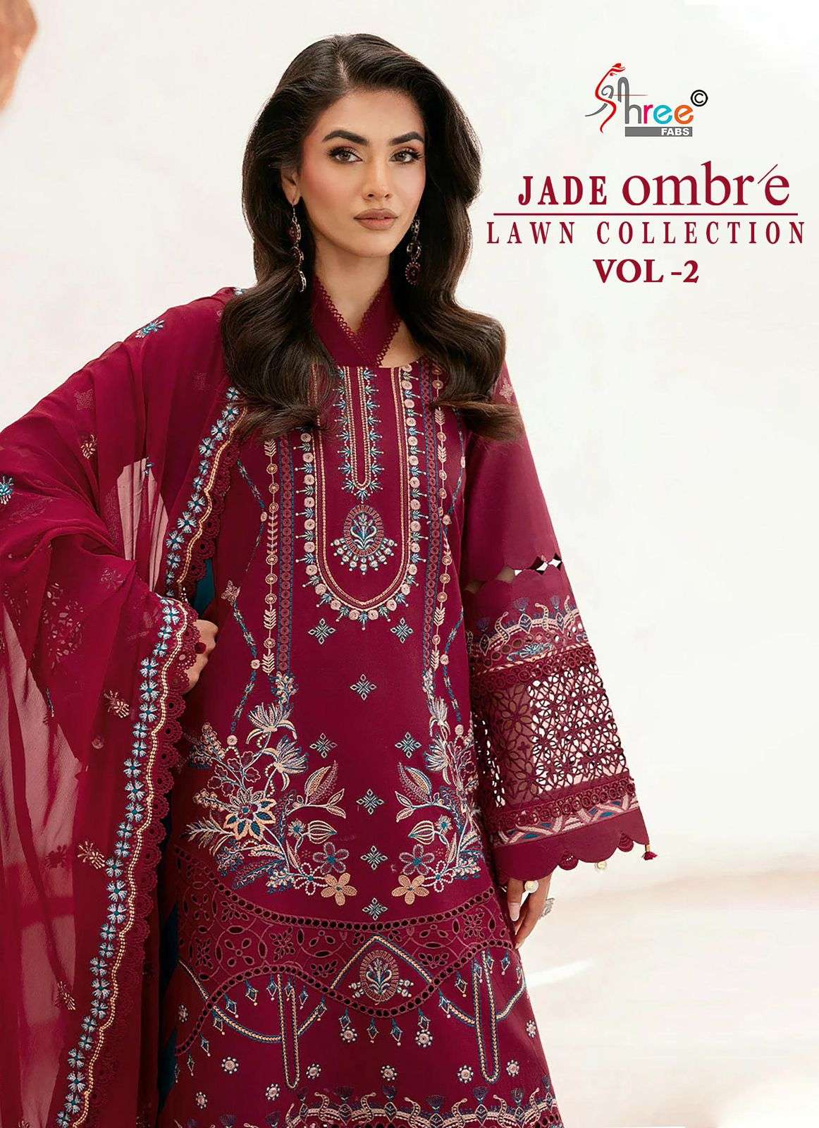 jade ombre vol-2 cotton heavy self embroidered pakistani suit wholesale price surat