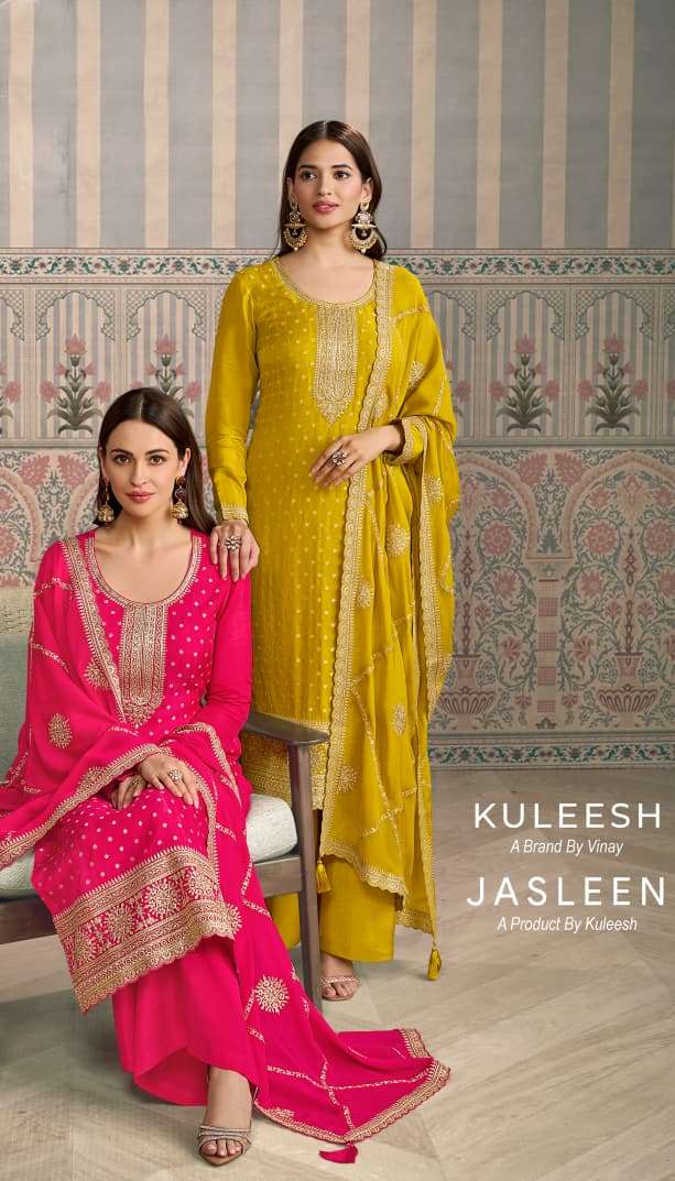 jasleen by vinay fashion 75481-75484 series viscose silk salwar kameez wholeslale price surat