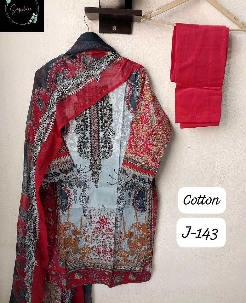 jazmin vol-143 by sapphire exclusive designer lawn cotton readymade suit wholesale price surat