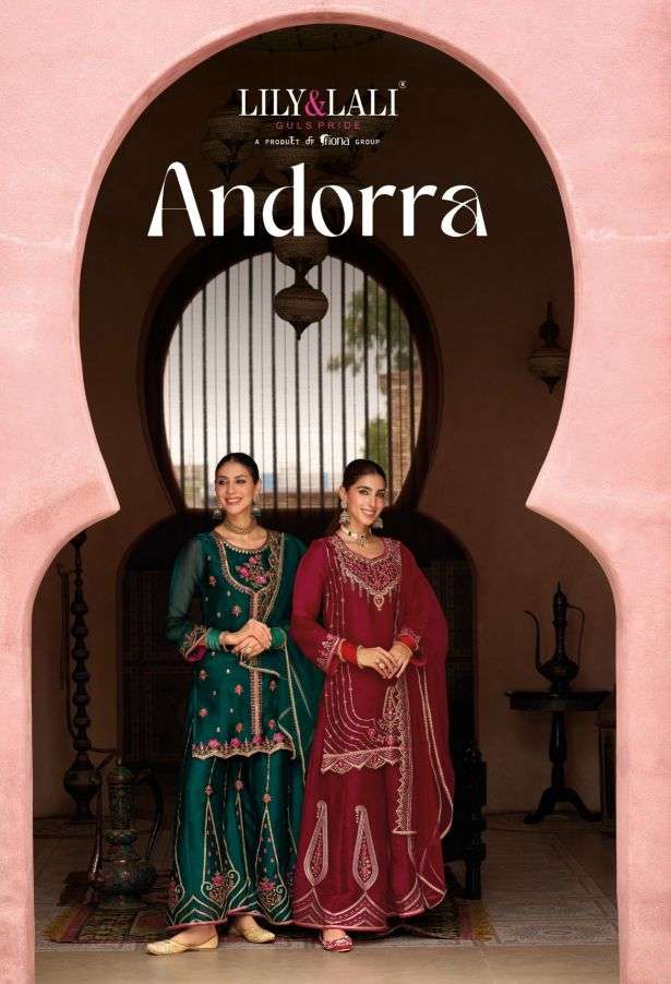 lily&lali andorra 29101-29104 series fancy silk with heavy embroidered readymade salwar kameez wholesale price surat