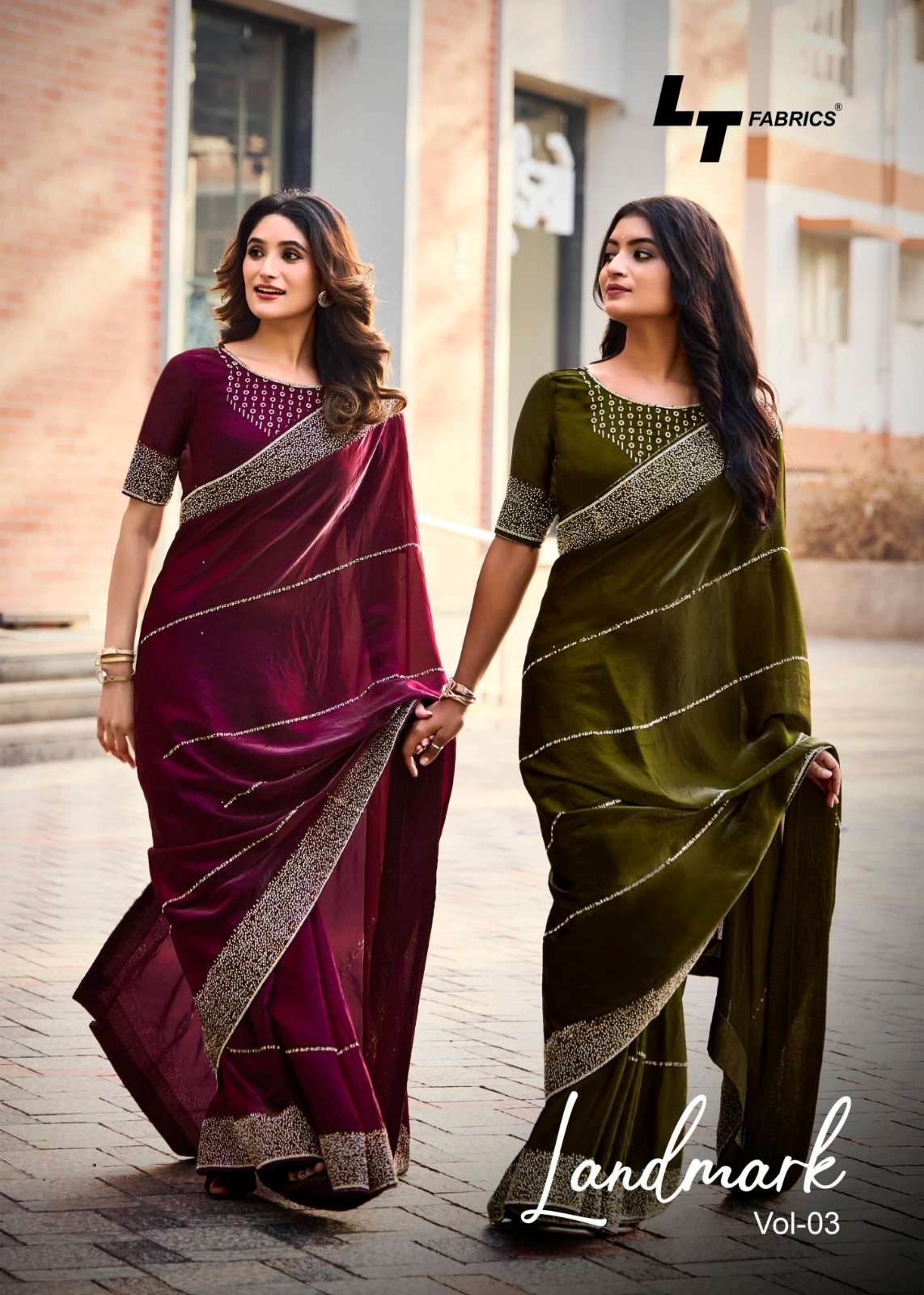 lt fashion landmark vol-3 301-306 series malai silk fancy saree wholesale price surat