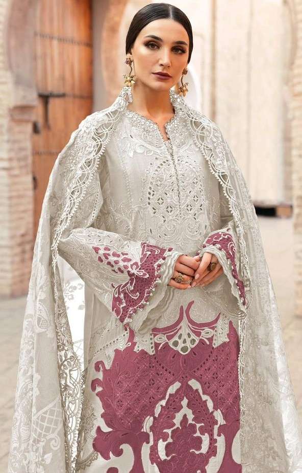 maria b premium embroidered 25-2by deepsy suit heavy self embroidered cotton salwar kameez wholesale price surat
