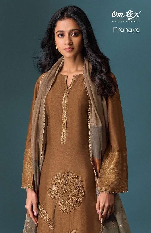 pranaya by omtex 8161 colors handwork with embroidered olivia silk salwar kameez wholesale price surat