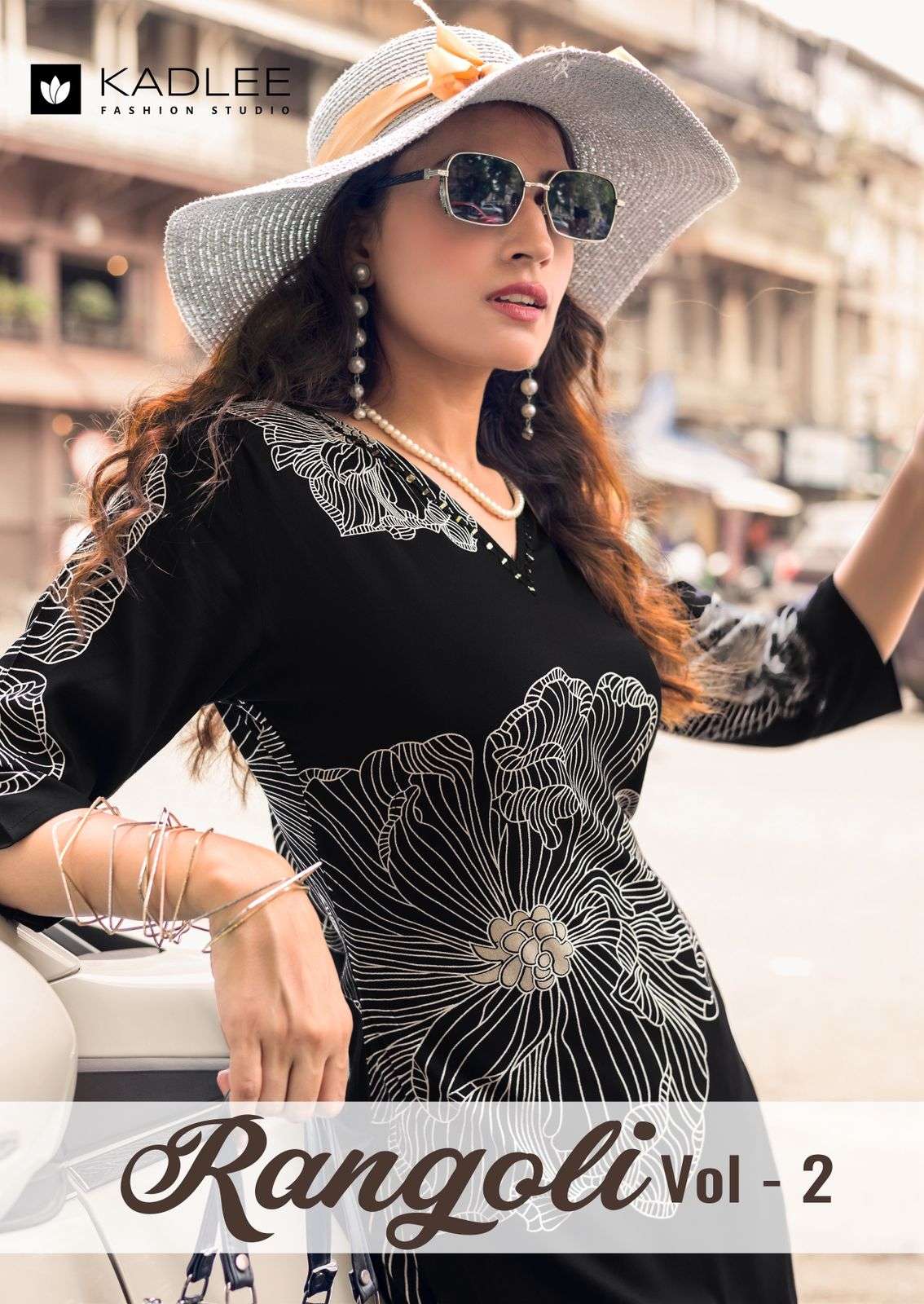 rangoli vol-2 by kadlee 4007-4012 series fancy printed rayon readymade kurti wholeslae price surat