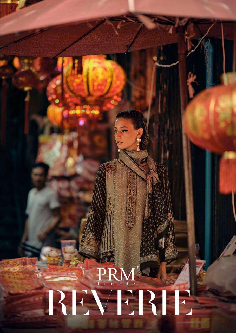 reverie by prm trendz 12143-12148 series fancy work digital printed viscose pashmina suit wholesale price surat