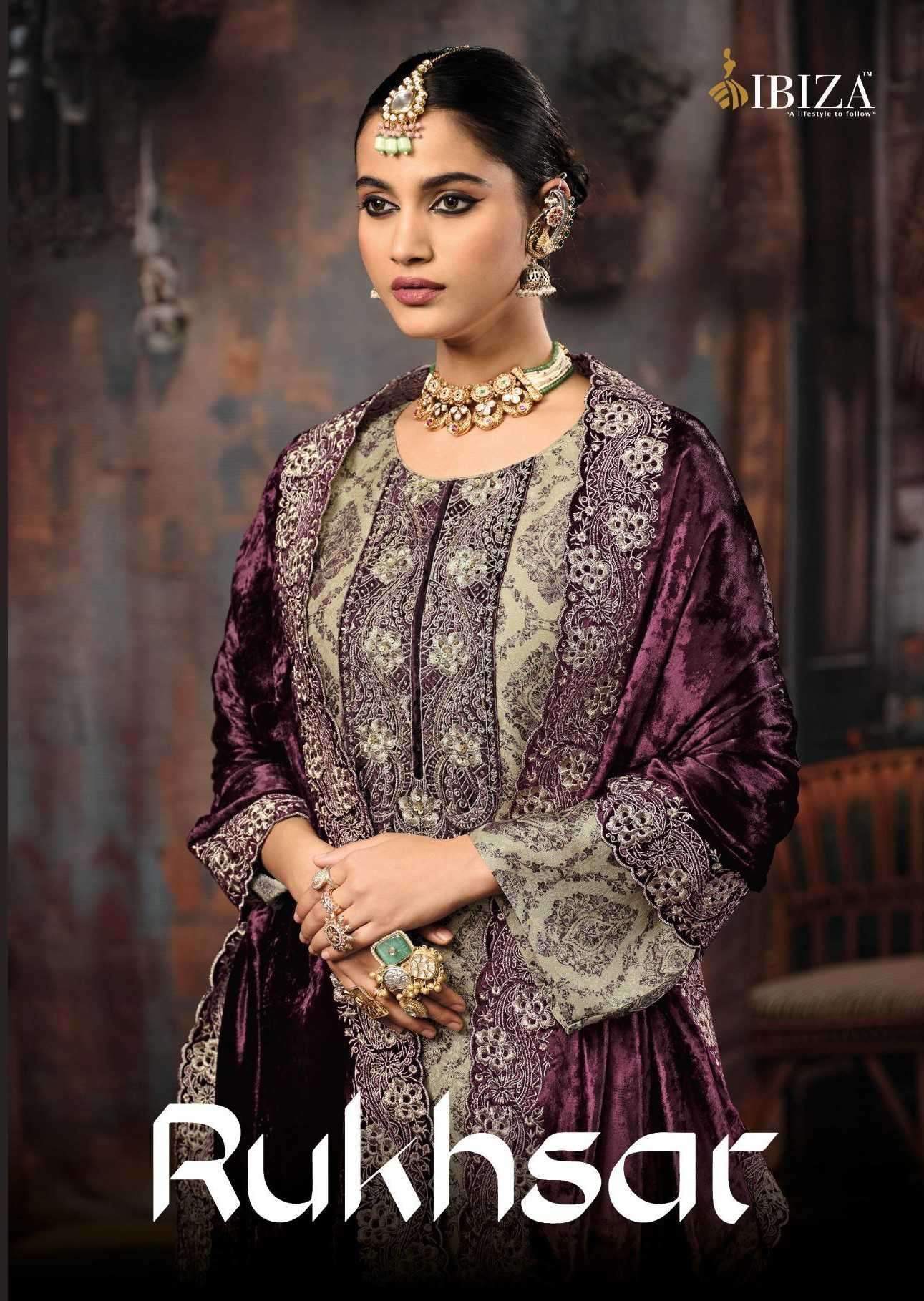 rukhsar by ibiza lifestyle 11461-11464 series silk jacquard printed salwar suit wholesale price surat