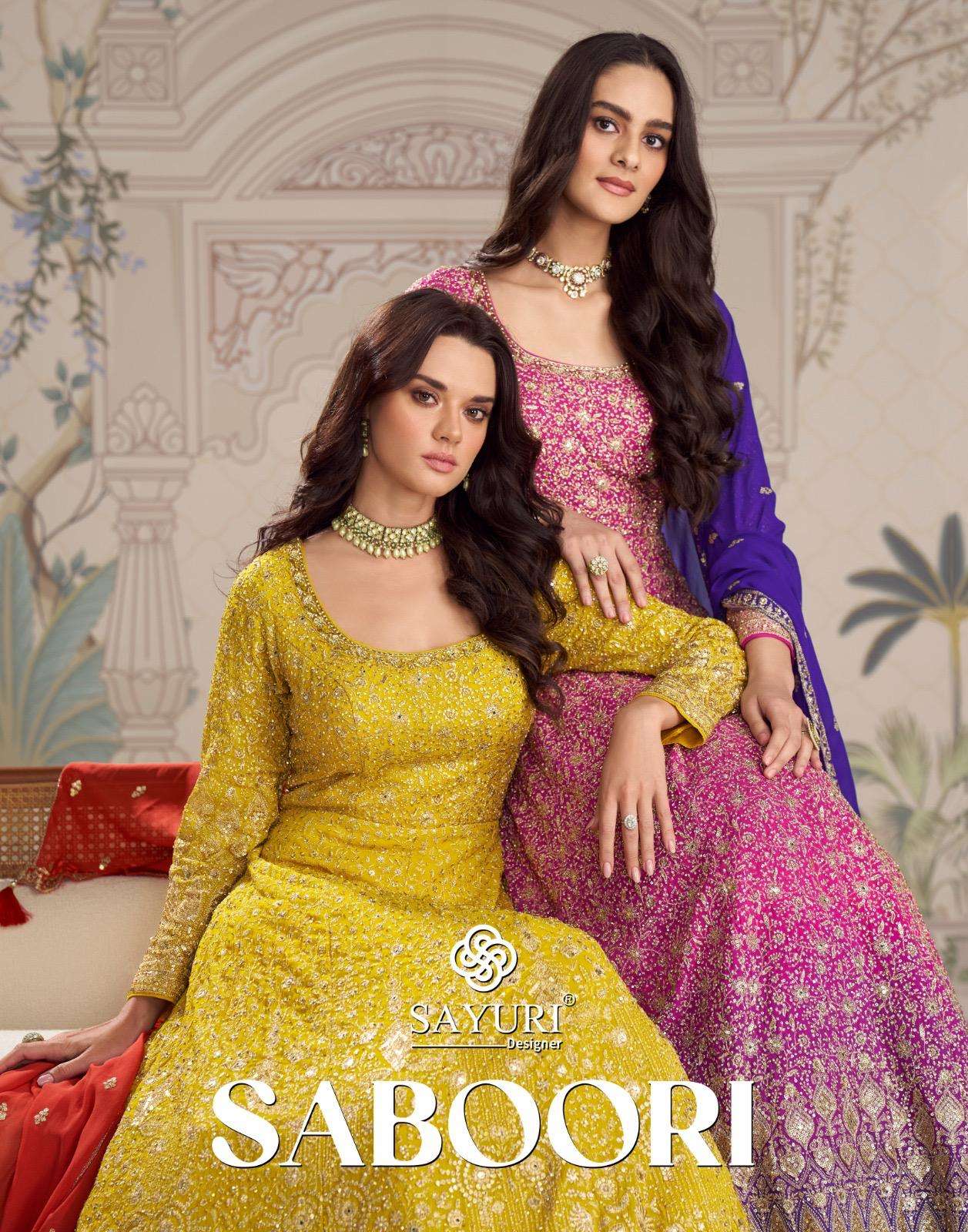 saboori by sayuri designer 10021-10023 series heavy embroidered designer readymade salwar kameez wholesale price surat