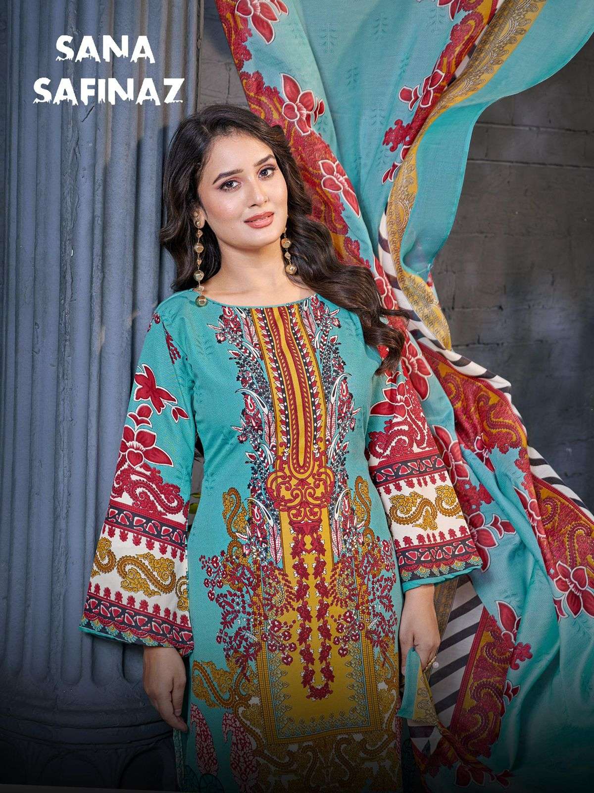 sana safinaz vol-7 by falak cotton digital printed designer suit wholesale price surat
