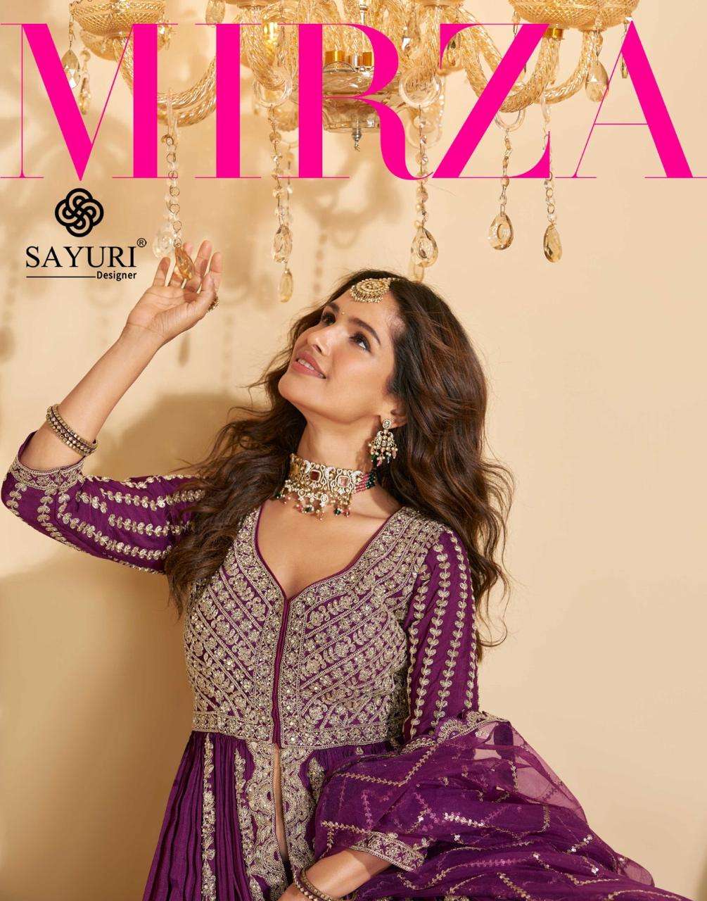sayuri designer mirza 5811 colors chinon silk embroidered suit wholesale price surat