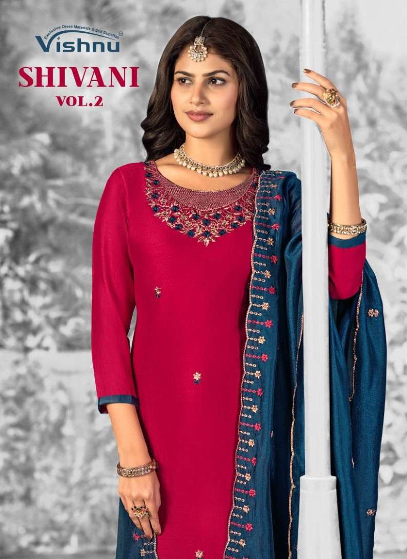 shivani vol-2 by vishnu 44001-44012 series vichitra silk designer salwar kameez wholesale price surat