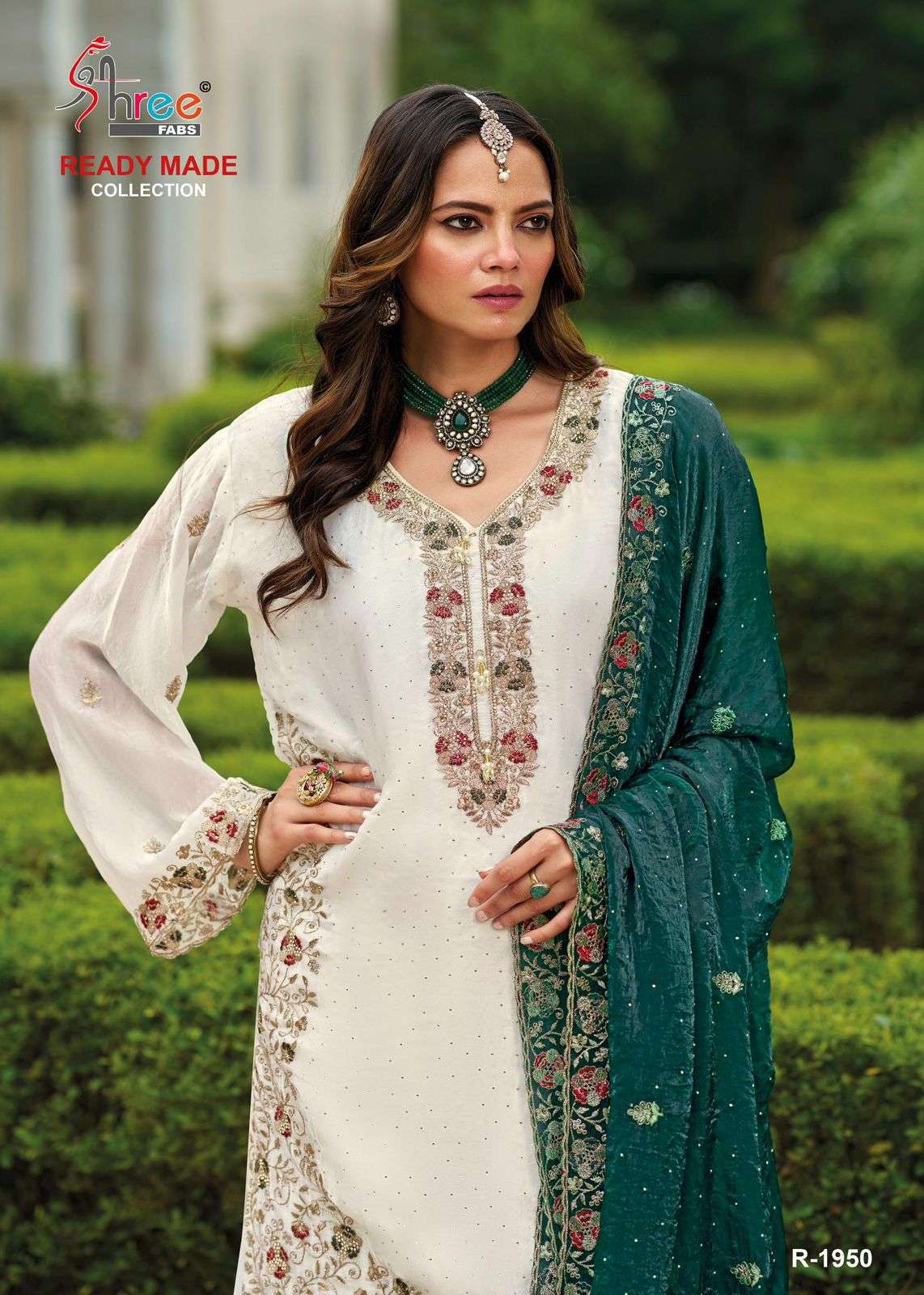shree fabs 1950 silk with fancy work designer plazo suit wholesale price surat