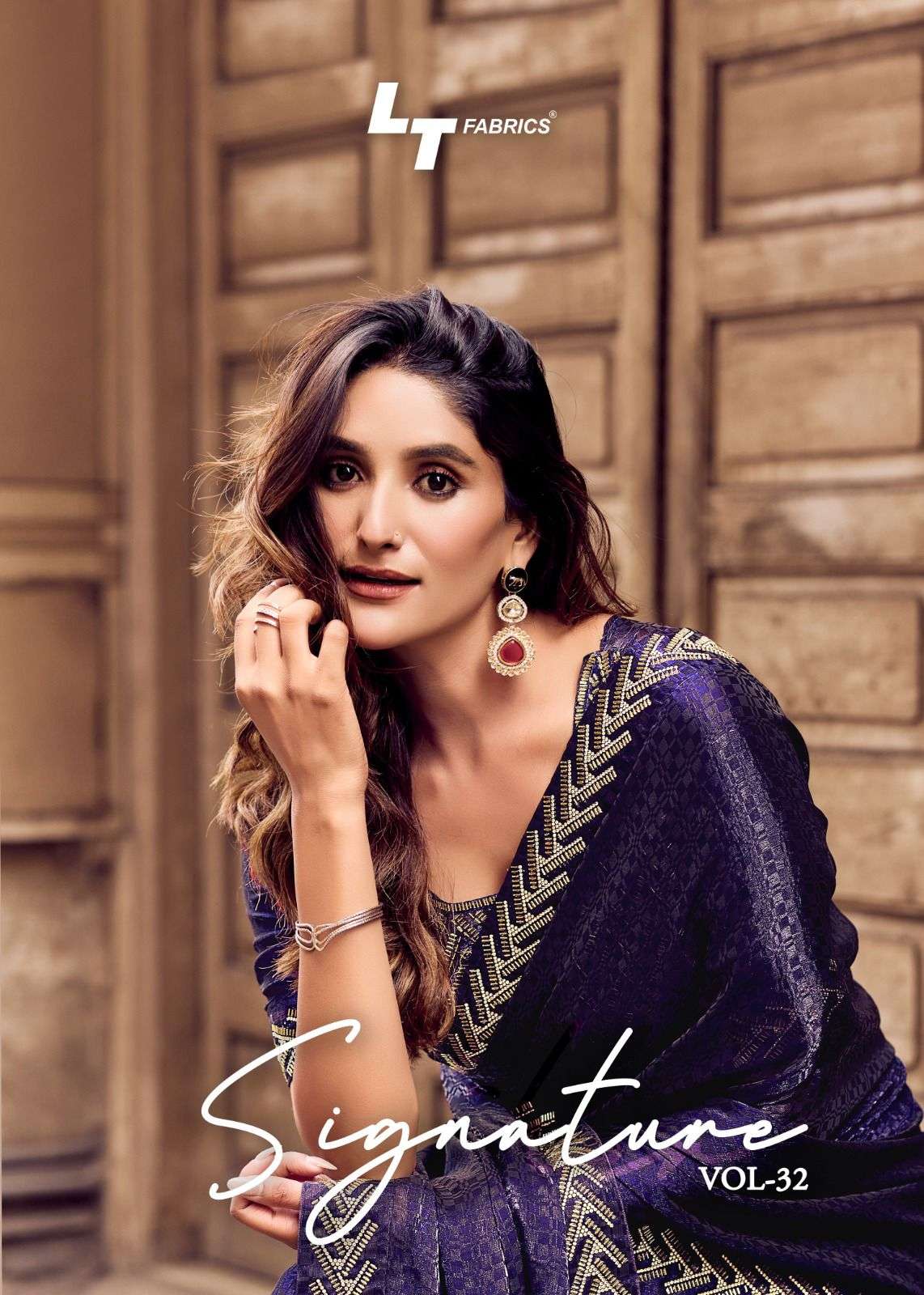 signature vol-32 by kashvi 3201-3206 series n.c malai silk party wear saree wholesale price surat