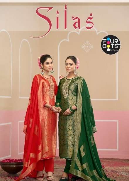 silas by four dots 1861-1864 series exclusive designer viscose silk jacquard salwar kameez wholesale price surat
