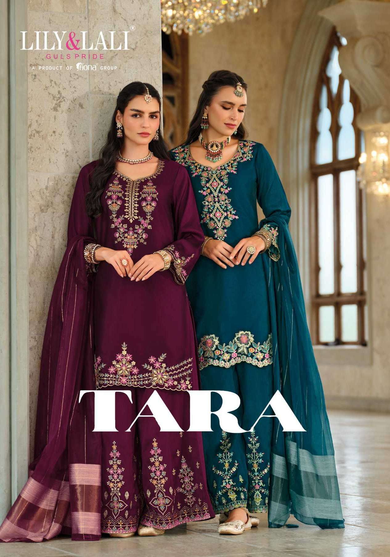 tara by lily&lali 27751-27754 series silk with heavy embroidered readymade plazo suit wholesale price surat