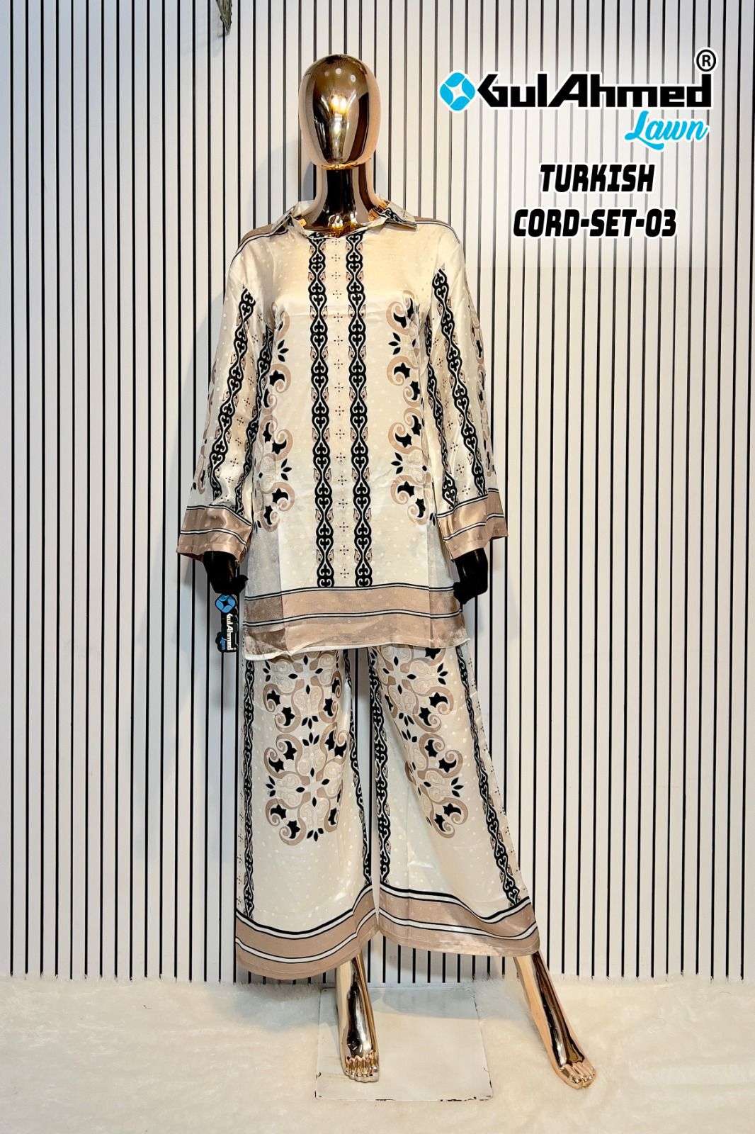 turkis vol-3 by gull aahmed colors japan satin designe rreadymade cord set wholesale price surat