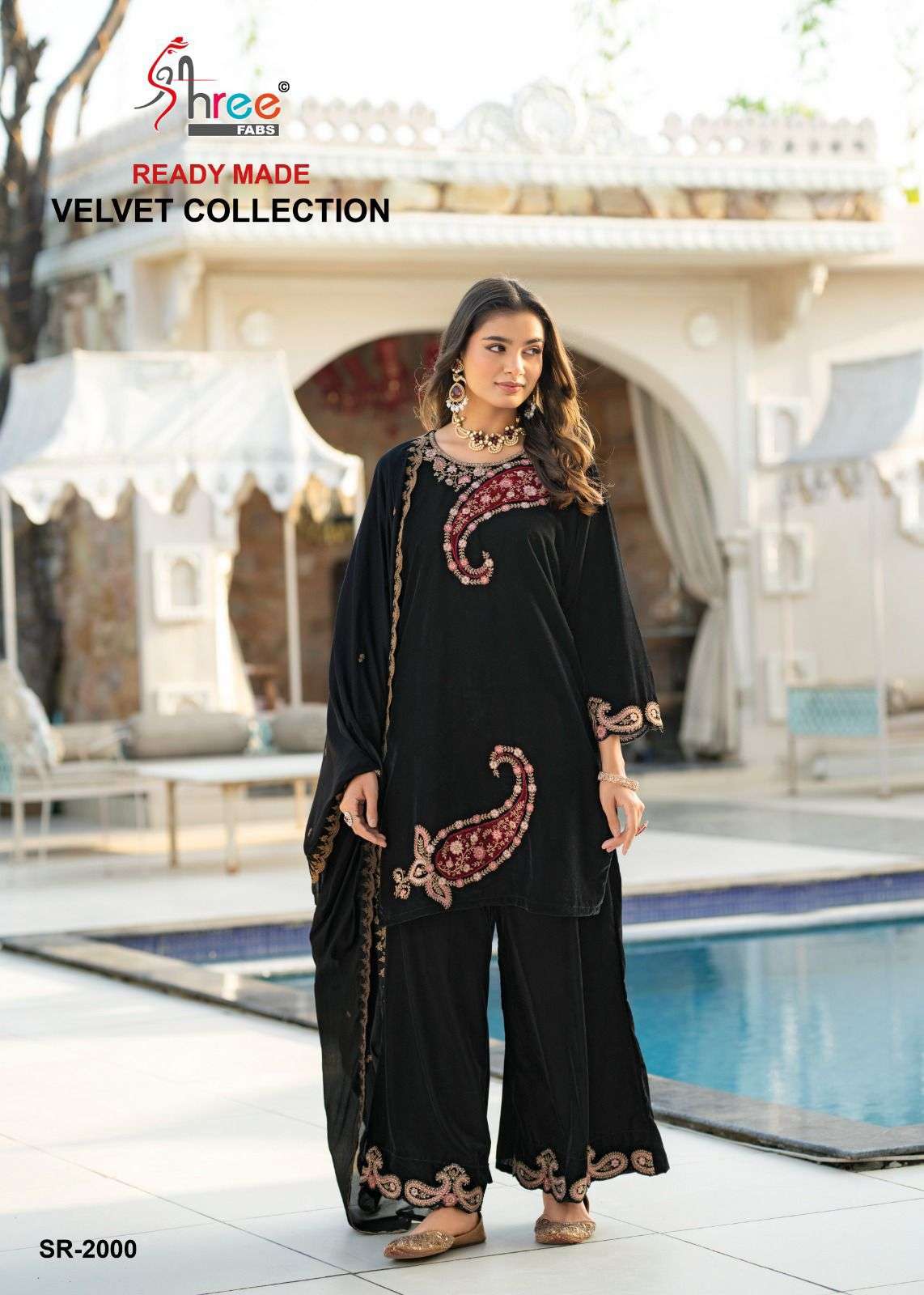 2000 by shree fabs velvet designer readymade salwar kameez wholesale price surat