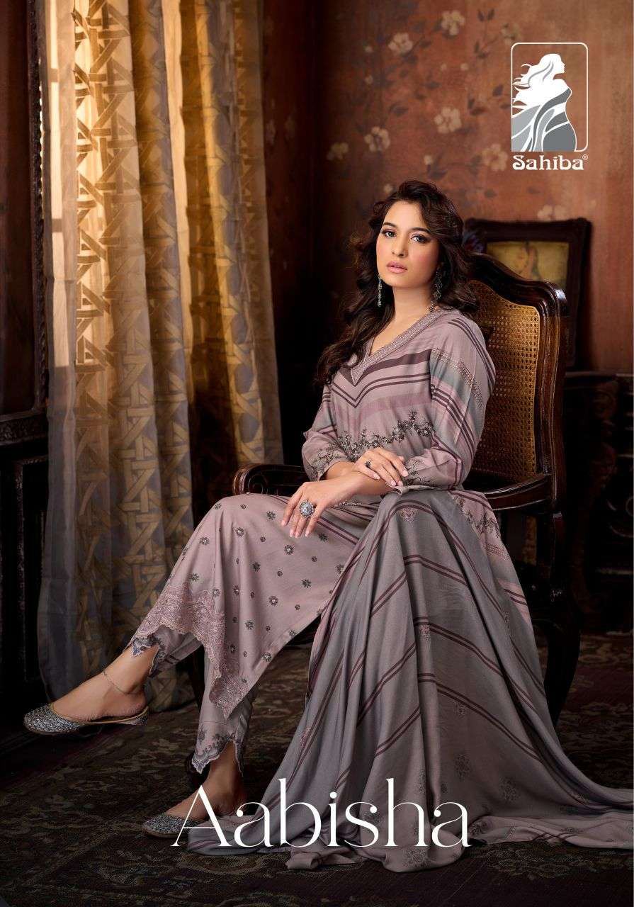 aabisha by sahiba fancy digital printed viscose pashmina salwar kameez wholesale price surat