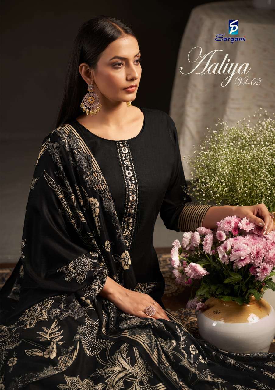 aaliya vol-2 by sargam prints 2753 colos fancy embroidered viscose pashmina salwar kameez wholesale price surat