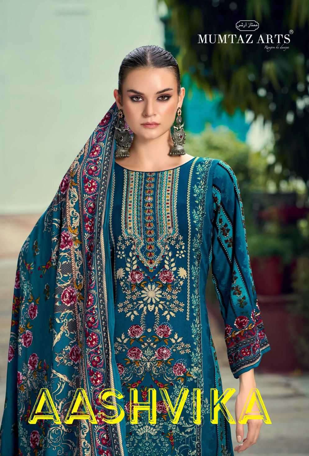 aashvika by mumtaz arts silk pashmina digital printed salwar kameez price surat