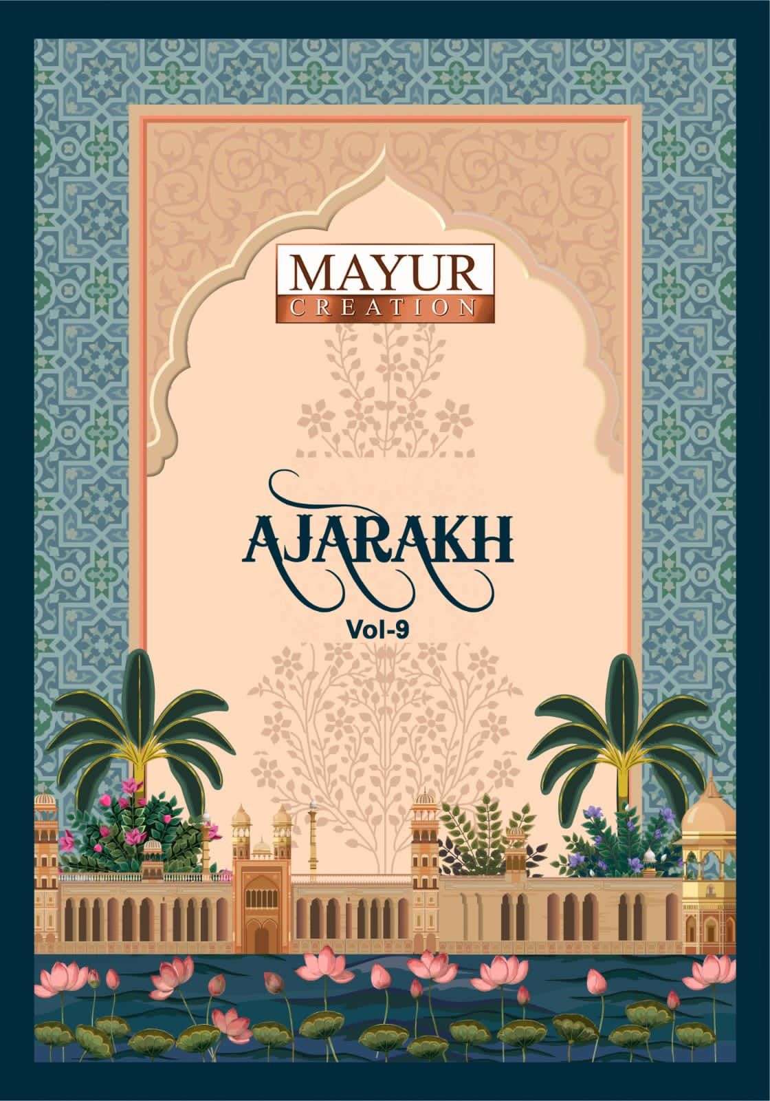 ajarakh vol-9 by mayur creation 9001-9010 series casual wear cotton salwar kameez wholesale price surat