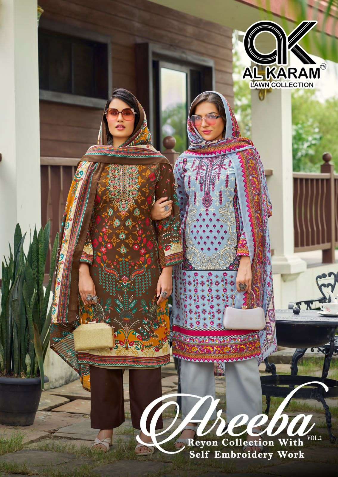 al karam areeba vol 2 2001-2006 series reyon cotton embroidered salwar kameez buy wholesale price surat