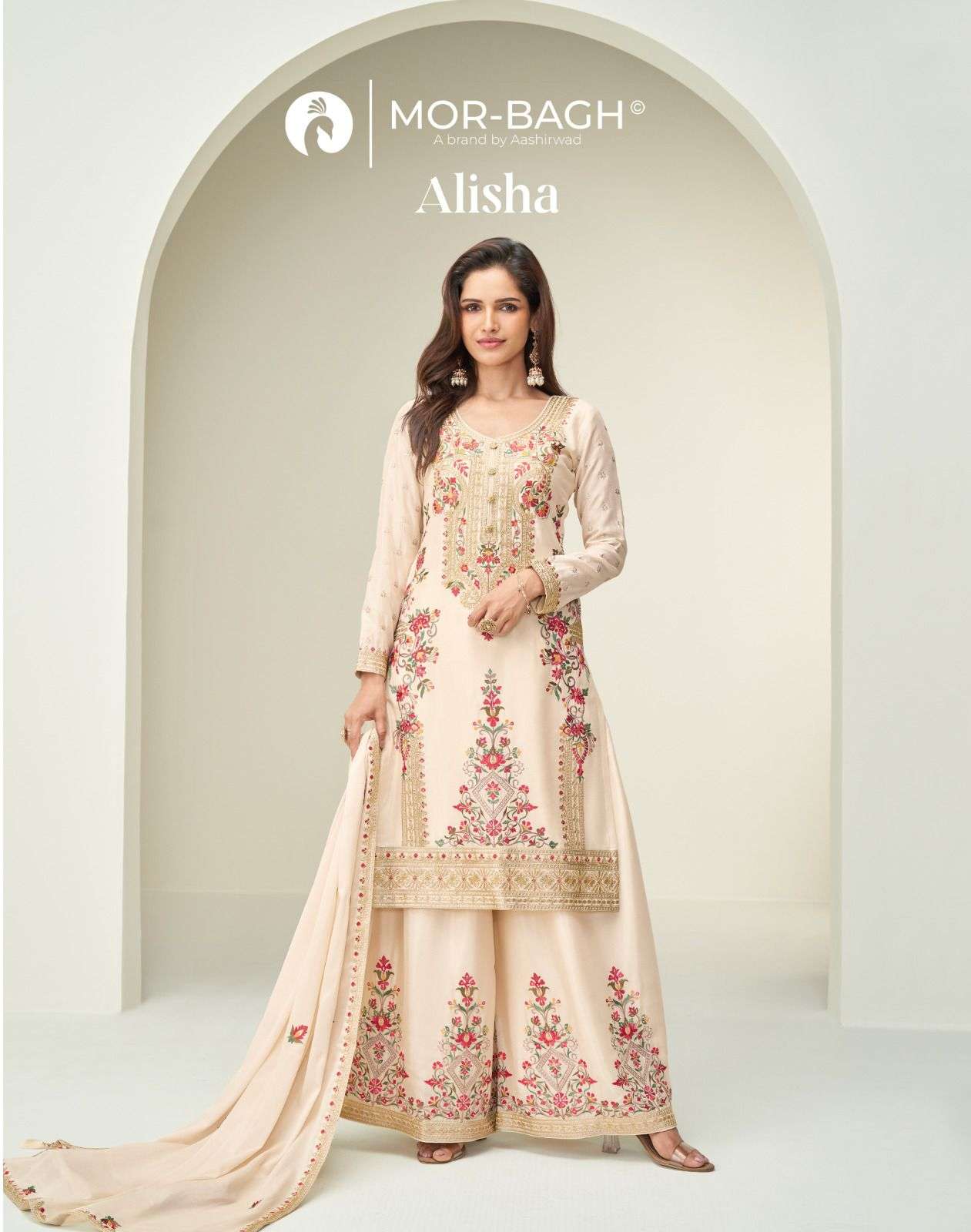 alisha by aashirwad creation 10385-10386 series chinon silk readymade salwar kameez wholesale price surat